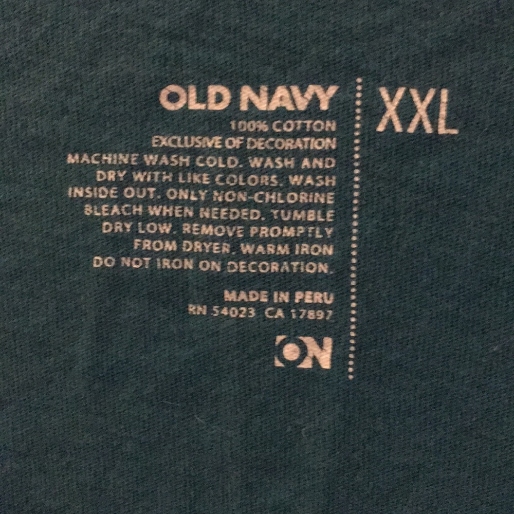 Old Navy “Flower Power” Teal Long Sleeve Tee - Picture 3 of 5